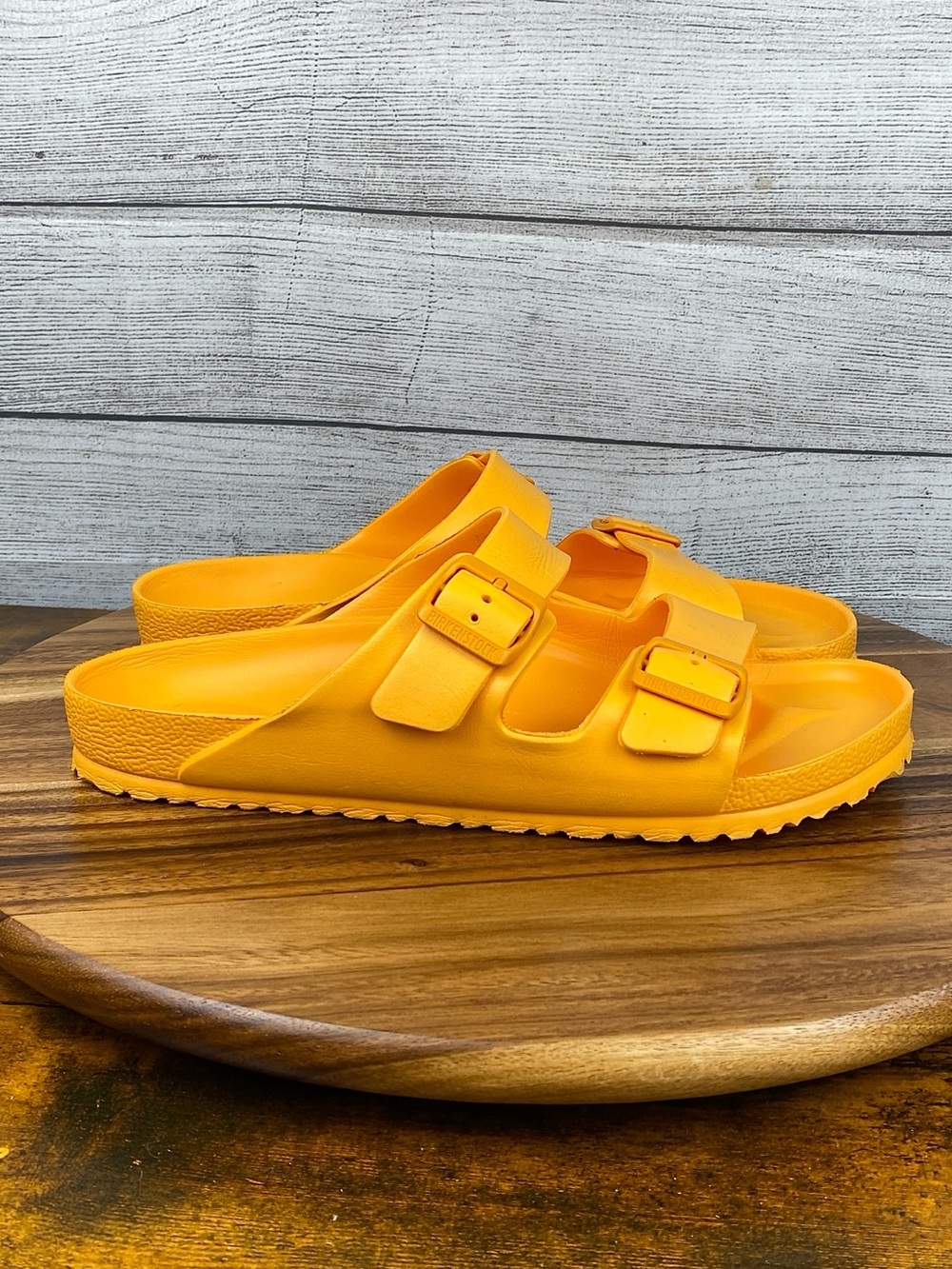 Birkenstock Arizona Essentials EVA Honolulu Orange Sandals Men’s Size 12 EU 45 - Picture 4 of 8